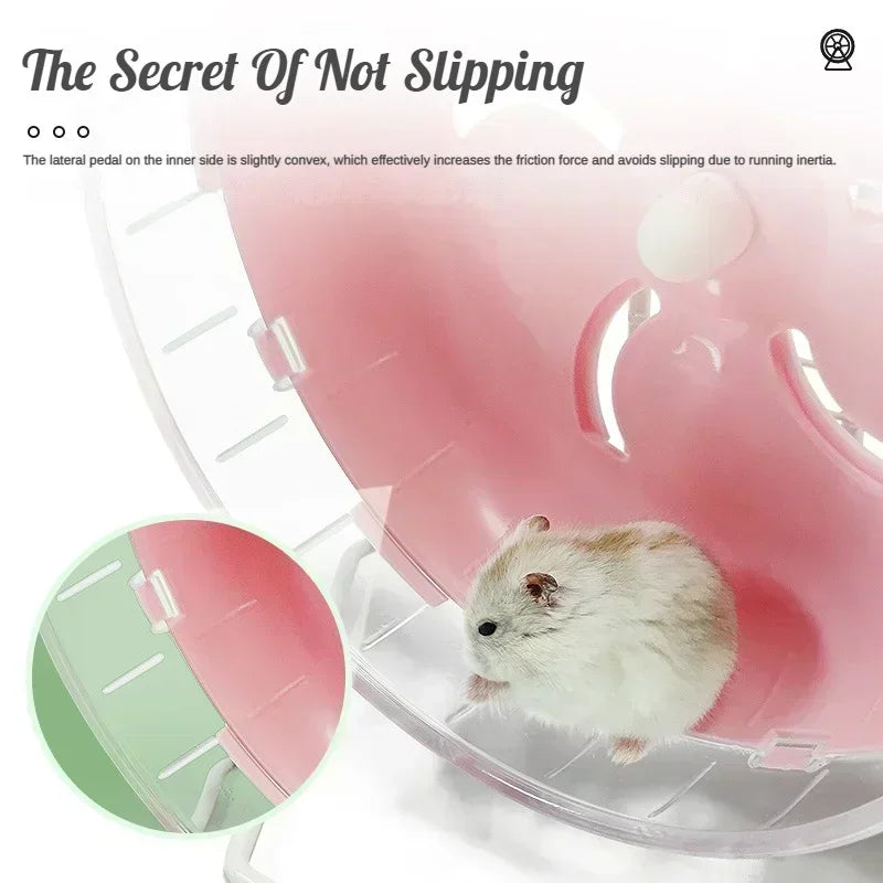 Hamster Sport Running Wheel Rat Small Rodent Mice Silent Jogging Hamster Gerbil Exercise Play Toys Brackets Accessories
