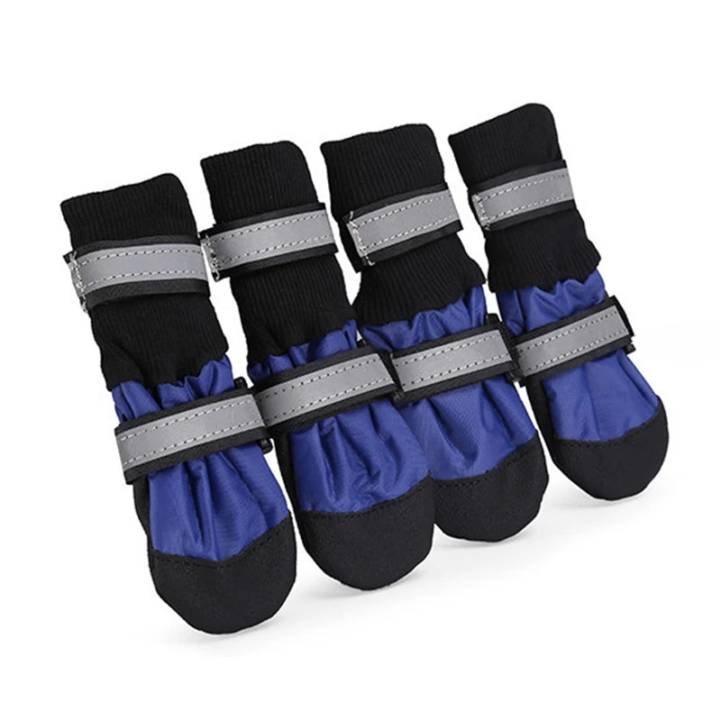 Waterproof Anti Slip Medium Big Dog High Shoes for Large Dogs Camouflage Reflective Pet Snow Boots Greyhound Bulldog Accessories